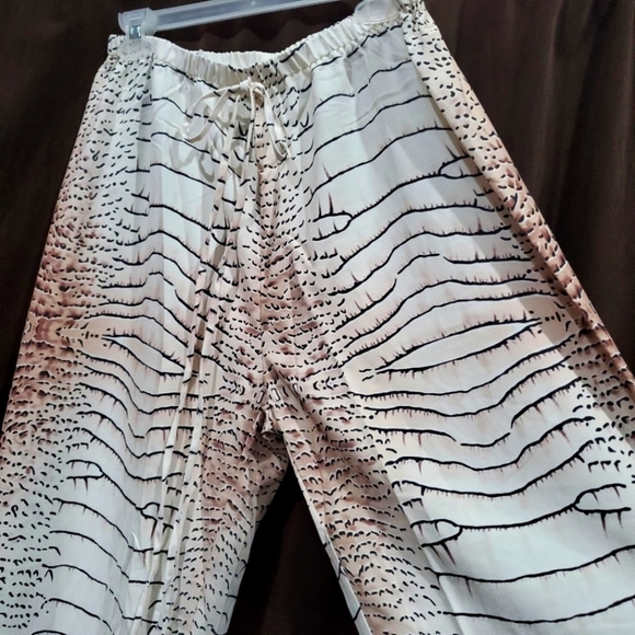 Women's Loose Fit Trousers Pull On Hot 🔥 L👀K Suze XL = 12 Pants Crocodile 🐊 - Picture 2 of 6